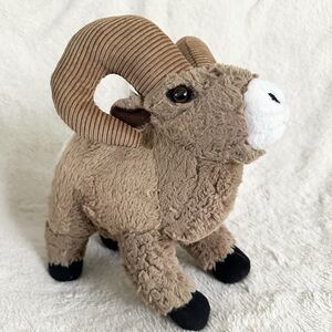 Wild Republic Big Horn Sheep Plush Stuffed Animal Brown Ram Goat 11” Toy